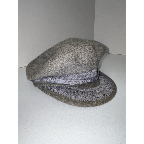 Aegean Woolen Made in Greece Export Fisherman Gray Leaf Vines Hat 57 - 7 1/8 - Picture 1 of 8